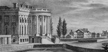 An early drawing of the President's House by Lehman (Library of Congress Prints and Photographs Division)